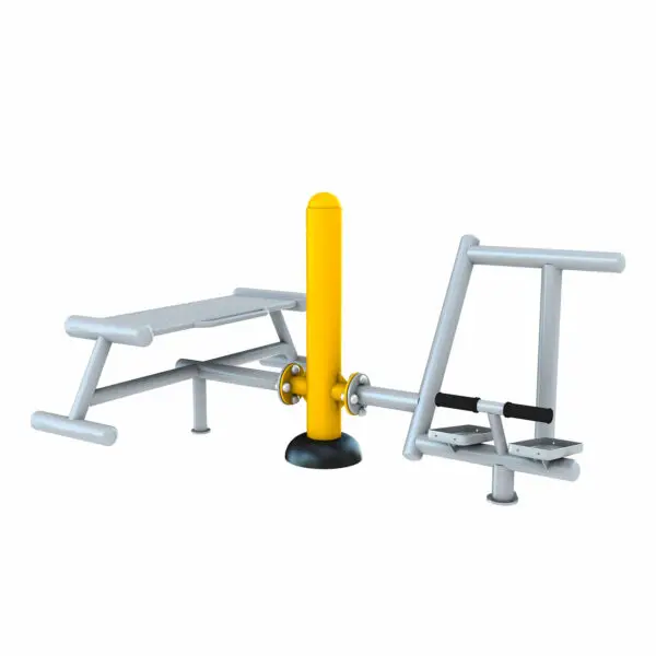 Banc Abdos + Lombaires - Appareil de Fitness Extérieur