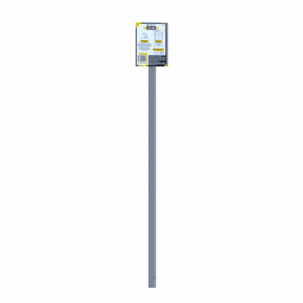Petit Panneau – Mobilier Aire de Fitness Extérieur en acier galvanisé avec panneau A4, installé sur poteau vertical pour signalétique sportive.